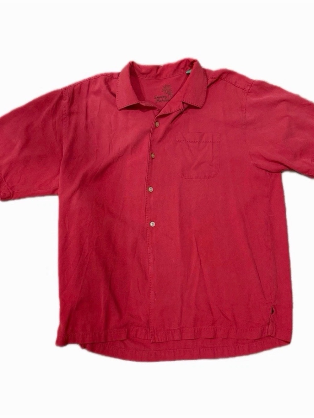 Tommy Bahama Red Short-Sleeve Casual Button-Down Shirt